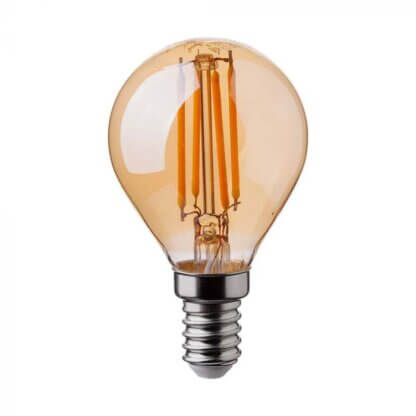 E27 4W LED P45 FILAMENT AMBER DIMMABLE