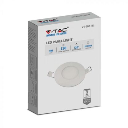 3W LED ΧΩΝΕΥΤΟ ΠΑΝΕΛ ΣΤΡΟΓΓΥΛΟ - Image 3