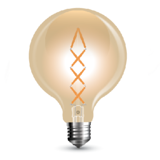 E27 8W LED G125 TREE FILAMENT AMBER