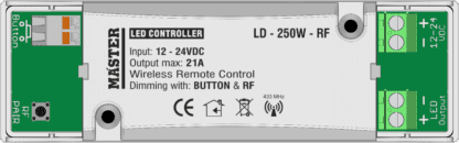 LED CONTROLLER 250W BUTTON & RF - Image 2
