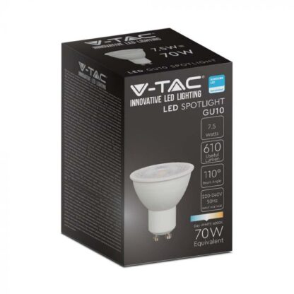 7.5W LED GU10 PLASTIC 110D SAMSUNG CHIP V-TAC - Image 2