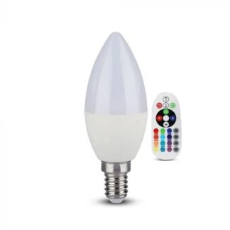E14 LED ΚΕΡΑΚΙ 4.8W RGB ΜΕ IR ΚΟΝΤΡΟΛ