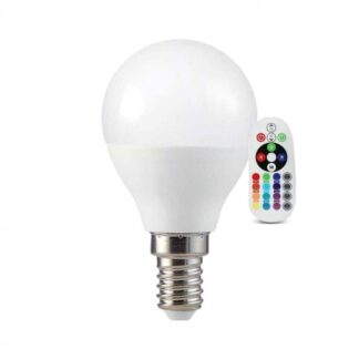 E14 LED P45 4.8W RGB ΜΕ IR ΚΟΝΤΡΟΛ