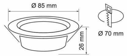 LED SPOT ΧΩΝΕΥΤΟ 6.5W - Image 3