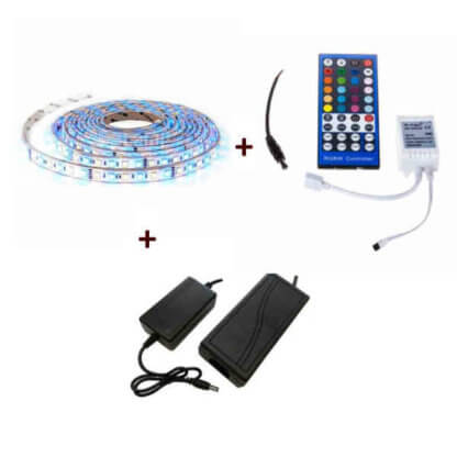 ΣΕΤ ΤΑΙΝΙΑΣ LED 5050/60 SMD RGB+WW + ΚΟΝΤΡΟΛ+ΜΕΤ/ΣΤΗΣ