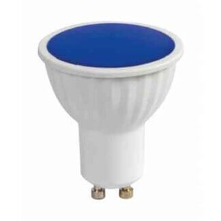 5W LED GU10 ΜΠΛΕ ΧΡΩΜΑ PLASTIC