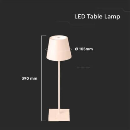 Φωτιστικό γραφείου 3W led επαναφορτιζόμενο με ντίμερ αφής - Image 7