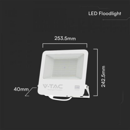 LED ΠΡΟΒΟΛΕΑΣ 100W SAMSUNG CHIP 1M ΚΑΛΩΔΙΟ WHITE BODY GREY FROSTED GLASS - Image 2