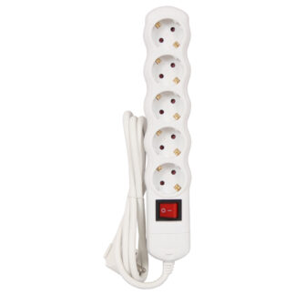 5 Πολύπριζο με Διακόπτη 3x1.5mm2 1,5m Λευκό