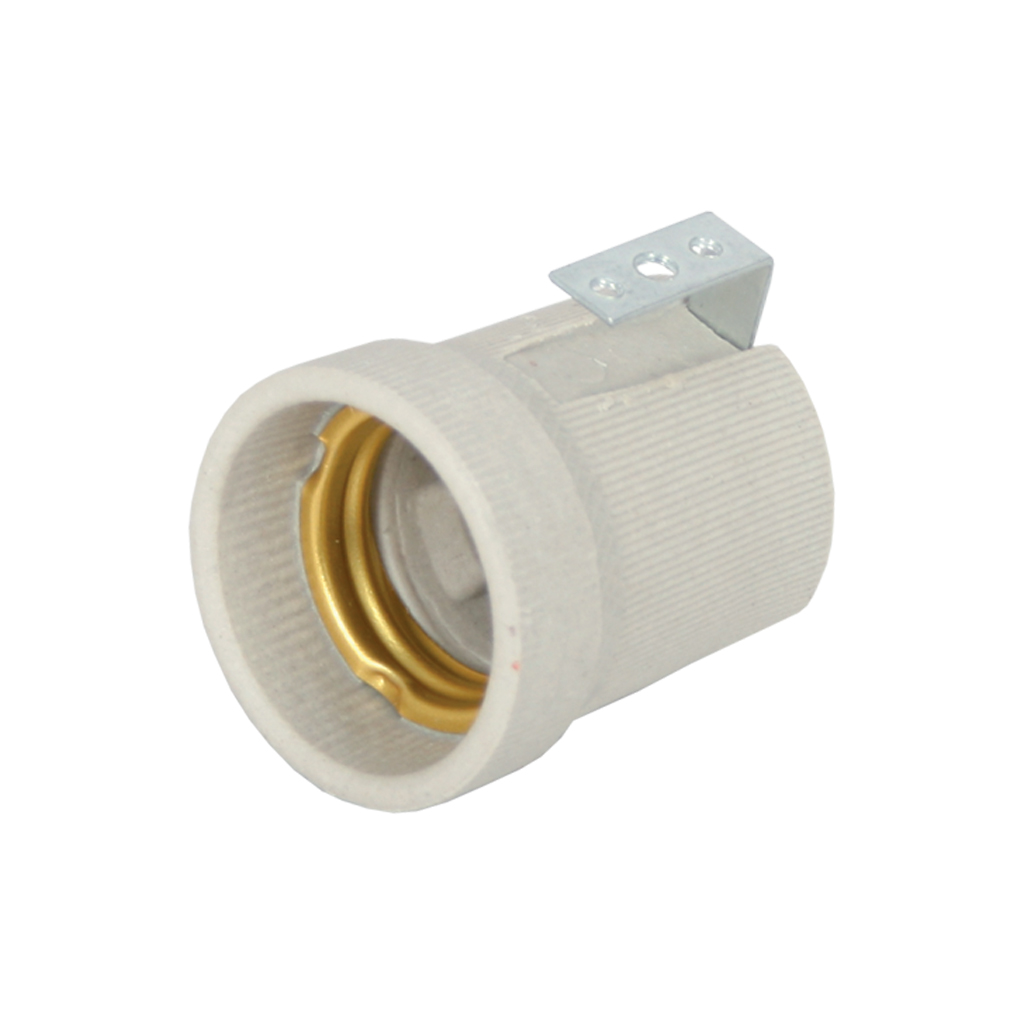 Ντουί πορσελάνης Ε27 με λαμάκι εσωτερικής γωνίας