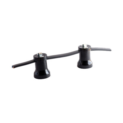 Καλώδιο πλακέ γιρλάντας μαύρο 2x1,5mm2