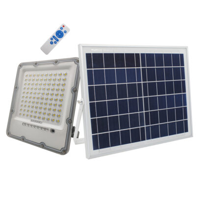 Ηλιακός προβολέας Ανθρακί Led Band 50W 5m Καλώδιο 12W Panel 9AhΜπαταρία 2300lm