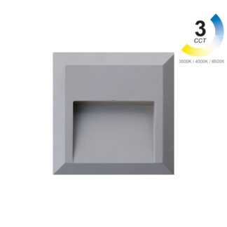 Φωτιστικό Shadow 2 Led 2W 3CCT change 3000-4000-6500Κ IP65 Ασημί