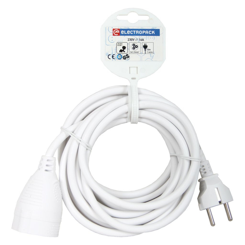 Μπαλαντέζα Σούκο 5m 3x1.5mm2,Ασφάλεια Παίδων,Λευκό,Electropack Γερμανικών προδιαγραφών,με κρέμαση