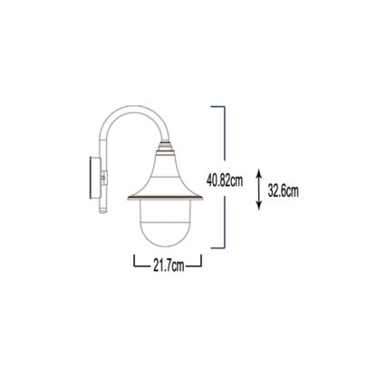 Επίτοιχο φωτιστικό SIMON E27 Λευκό IP44 - Image 2