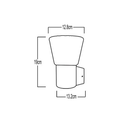 Επίτοιχο φωτιστικό Gem E27 IP44 Μαύρο Max 15W - Image 3