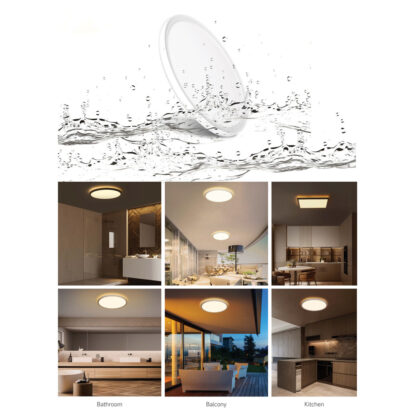 Φωτιστικό Οροφής Peru Led 18W Με Ανιχνευτή Κίνησης IP54 3CCT Λευκό - Image 3