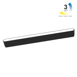 Γραμμικό Φωτιστικό Varrio 1 Μαύρο 16W CCT3 Tuya Wifi 90° CRI>90 40V