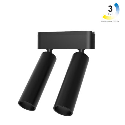 Κινητό Φωτιστικό Varrio 5 Μαύρο 2x7W CCT3 Wifi 24° CRI>90 l11.4d3.1h10.15cm