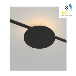 Φωτιστικό Varrio 9 Μαύρο 7W CCT3 Tuya Wifi d18h4.6cm 40Vdc