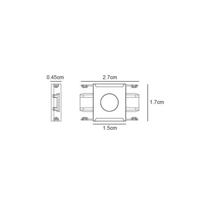 Σύνδεσμος Ευθεία Slim Ράγας Οροφής Varrio Μαύρος 40VDC 27x17x4.5mm - Image 2