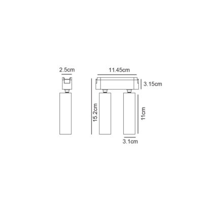Κινητό Φωτιστικό Varrio 5 Μαύρο 2x7W CCT3 Wifi 24° CRI>90 l11.4d3.1h10.15cm - Image 2