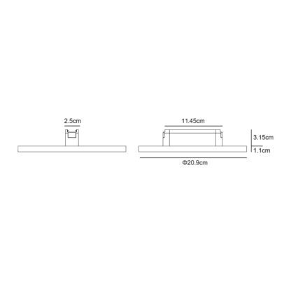 Φωτιστικό Varrio 10 Μαύρο 16W CCT3 60° Tuya Wifi CRI>90 d20,9h4.6cm - Image 4