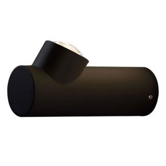 Επίτοιχο Φωτιστικό Look Led 7W Μαύρο 3000K IP54 Alu&PC 230V Φακός Convex