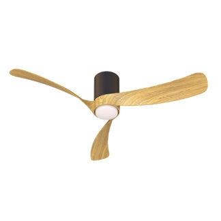 Ανεμιστήρας Οροφής Nemo M Με Φωτισμό Led 24W (Motor 32W) Ξύλο-Μαύρο,2700-4000-5000K,d122h25cm