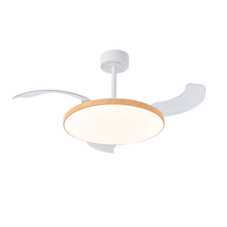 Ανεμιστήρας Οροφής Slim Fan Με Φωτισμό Led 50W (Motor 30W) Ξύλο-Διάφανo,2700-4000-5000K ,d106h42cm