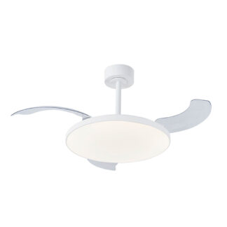 Ανεμιστήρας Οροφής Slim Fan Με Φωτισμό Led 50W (Motor 30W)Λευκό-Διάφανo,2700-4000-5000K ,d106h42cm