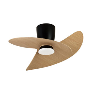 Ανεμιστήρας Οροφής Ona Με Φωτισμό Led 18W (Motor30W) Μαύρο-Ξύλο,3000-4000-5000K,d70h.34.2cm,230V
