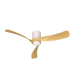 Ανεμιστήρας Οροφής Nemo M Με Φωτισμό Led 24W (Motor 32W) Ξύλο-Λευκό,2700-4000-5000K,d122h25cm