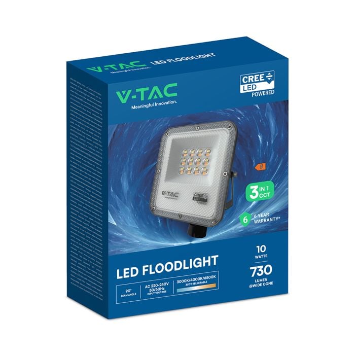LED ΠΡΟΒΟΛΕΑΣ 10W CREE CHIP CCT 3IN1 6 YEARS WARRANTY - Image 2