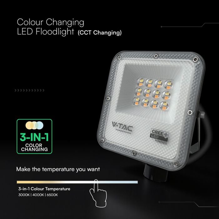 LED ΠΡΟΒΟΛΕΑΣ 10W CREE CHIP CCT 3IN1 6 YEARS WARRANTY - Image 5