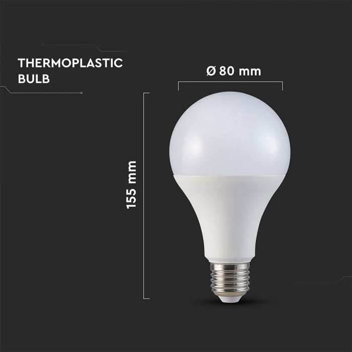 E27 LED 20W A80 PLASTIC BULB - Image 3